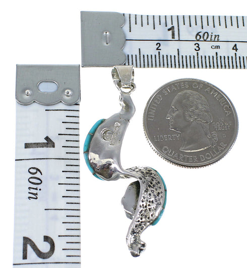 Southwest Sterling Silver Turquoise Inlay Pendant AX47792